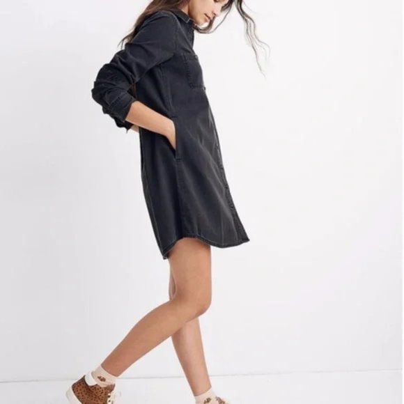 Madewell A-Line Mini Shirtdress in Colton Wash Size - Size XS - Picture 2 of 5